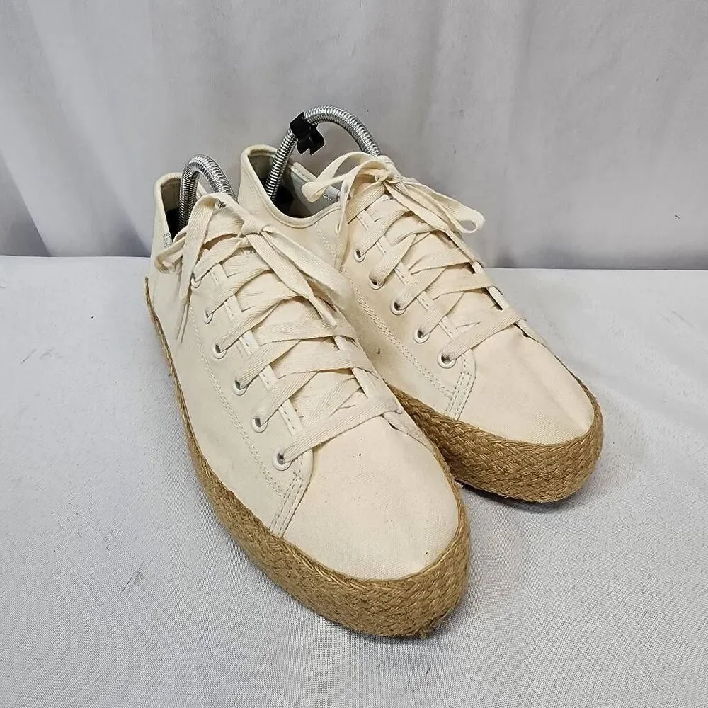 Keds Triple Kick Jute Sneaker Espadrille Women's 10 Cream